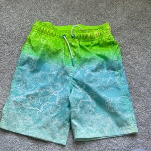 Cat & Jack Neon Green Swim Shorts